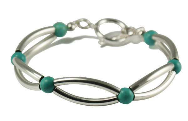 Sterling Silver Double Bar Bracelet