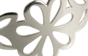 Handmade Solid Sterling Silver Summer flowers Cuff 3