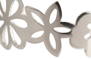 Handmade Solid Sterling Silver Summer flowers Cuff 2