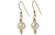 Single Ivory Freshwater Pearl with Solid 9ct Gold Bead Hook Earrings