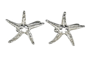 Solid Silver Starfish Cufflinks