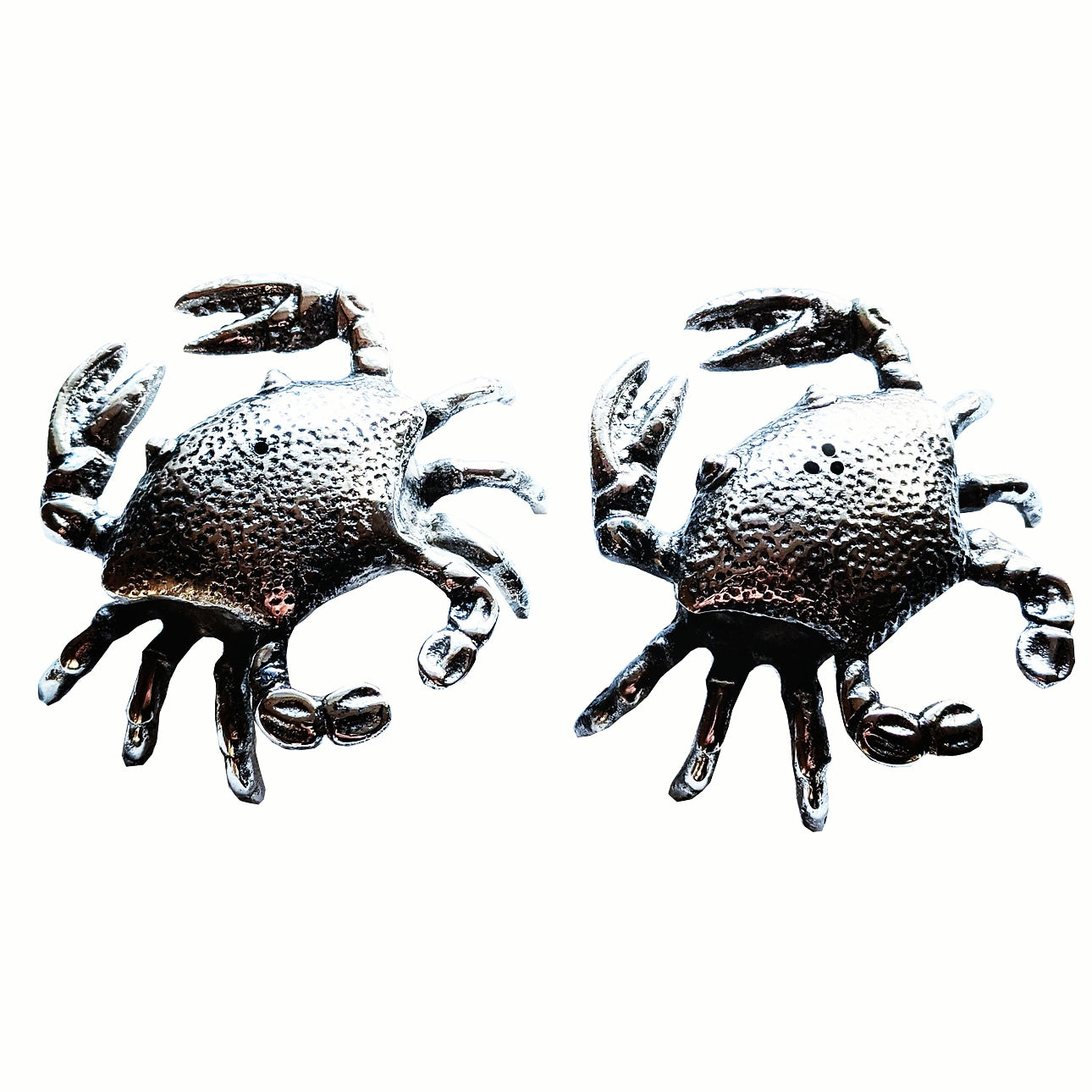 Crab salt and pepper cruet set